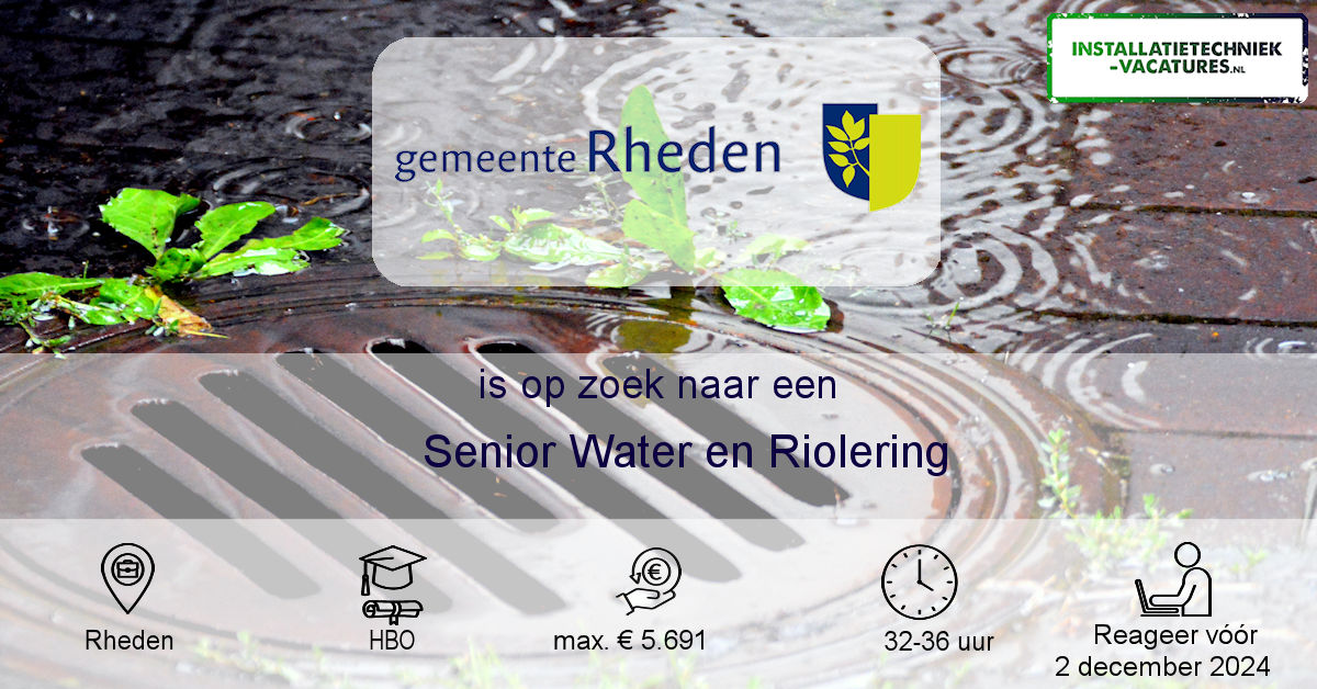 Gemeente Rheden-Senior Water en Riolering